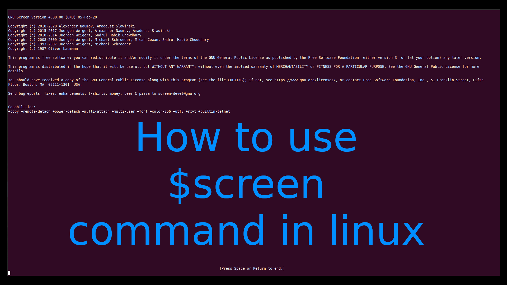 How to use Linux Screen for long processes over ssh
